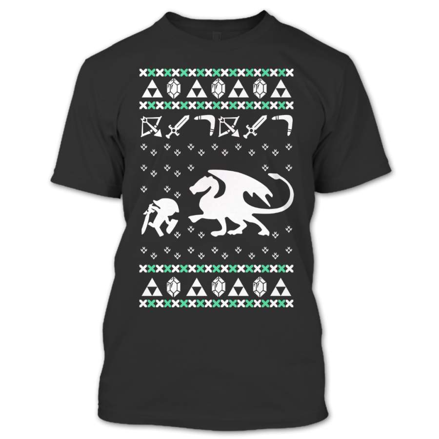 Zelda Ugly Christmas Sweater T-Shirts, The Legend of Zelda T Shirt