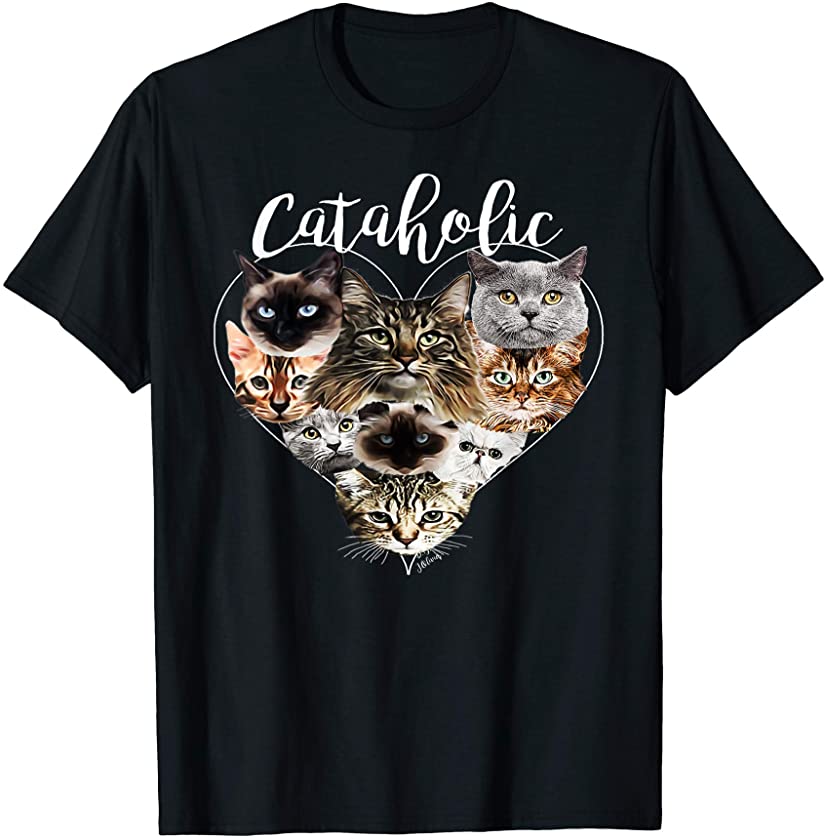 cathaholic outfit funny handmade kitten Design funny cat T-Shirt