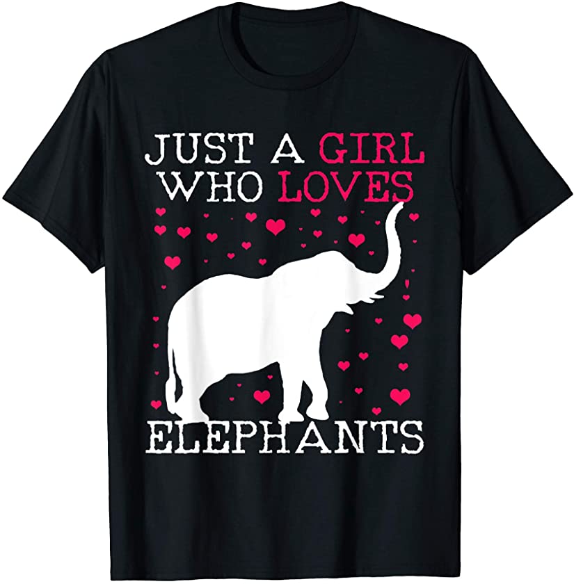 Elephants T-Shirt Elephant Tshirt Just A Girl Who Loves Tee T-Shirt