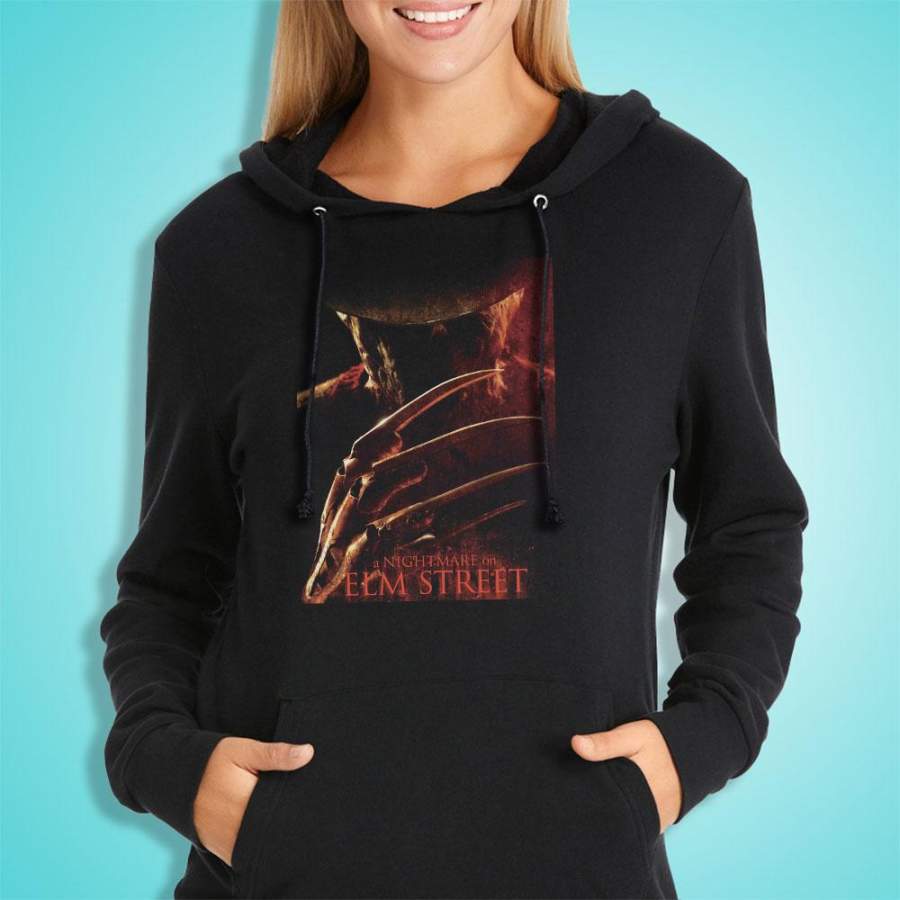 A Nightmare On Elm Street Poster Movie Freddy Krueger Women’S Hoodie