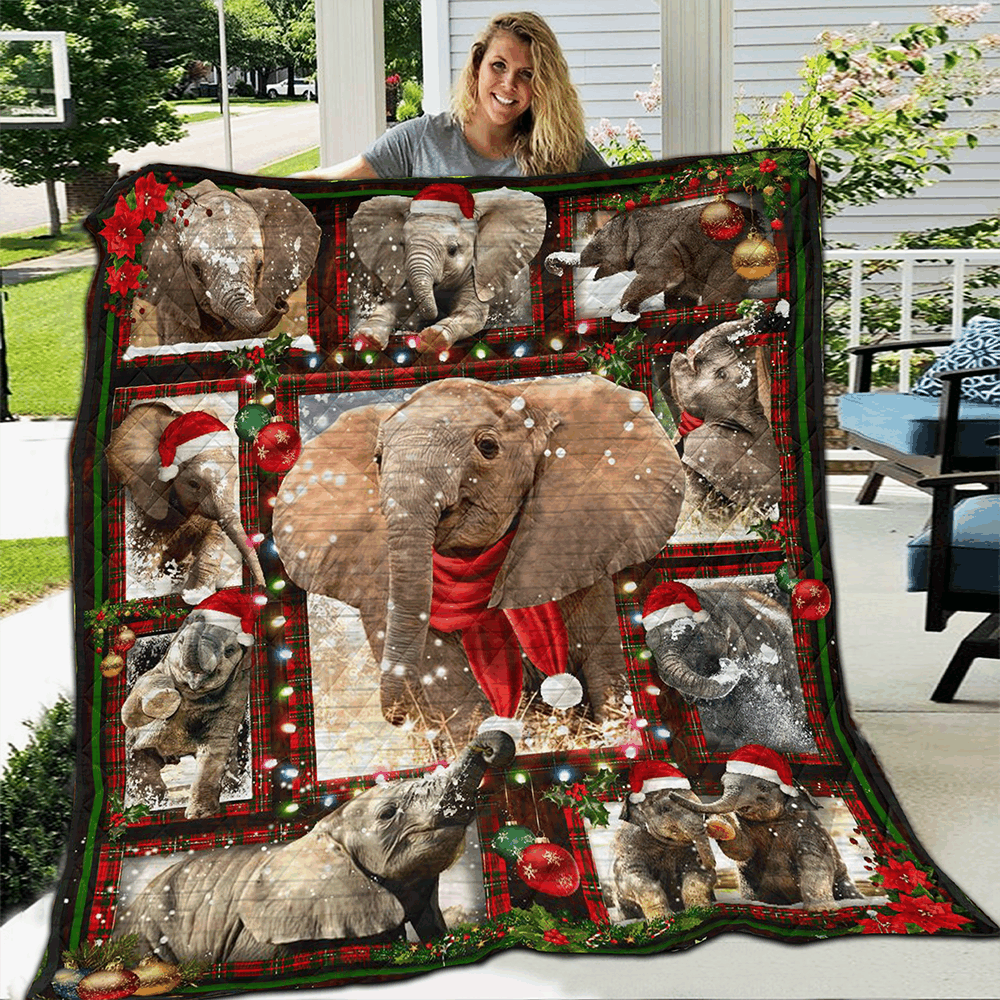 Amazing Elephant V1 Qe 3D Customized Quilt