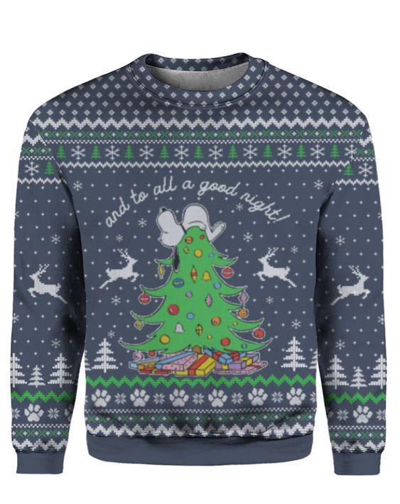 To All A Good Night  Ugly Christmas Sweater | For Men & Women | Adult | Us5524