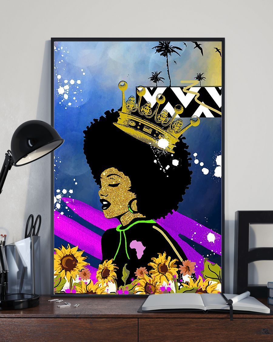 African – Black Art – Beautiful Black Queen Poster Vertical Canvas And Poster – Wall Decor Visual Art