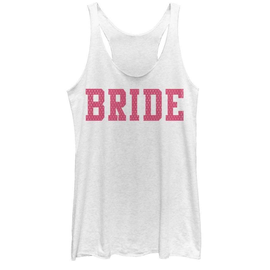 CHIN UP Women’s Bride  Racerback Tank White Heather