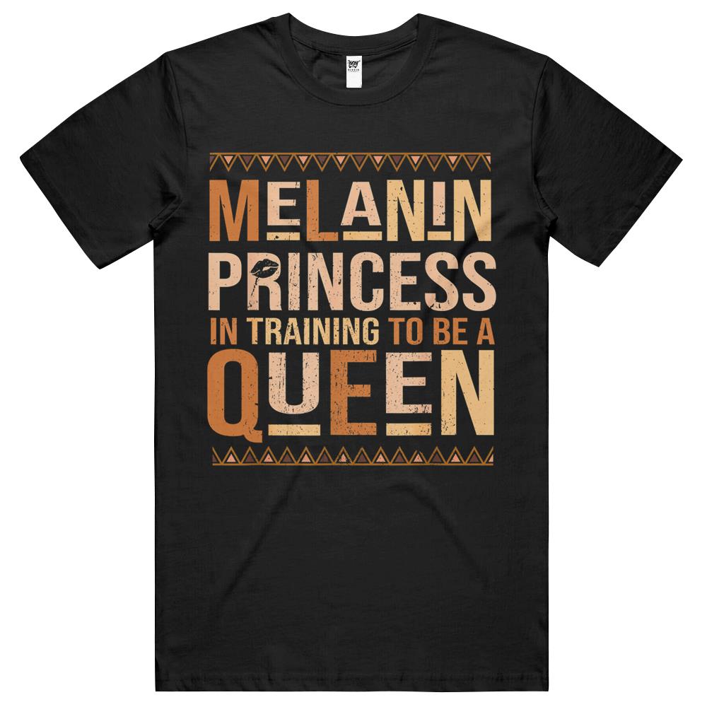 Black History Month Melanin Princess Women Girls Teen T Shirts