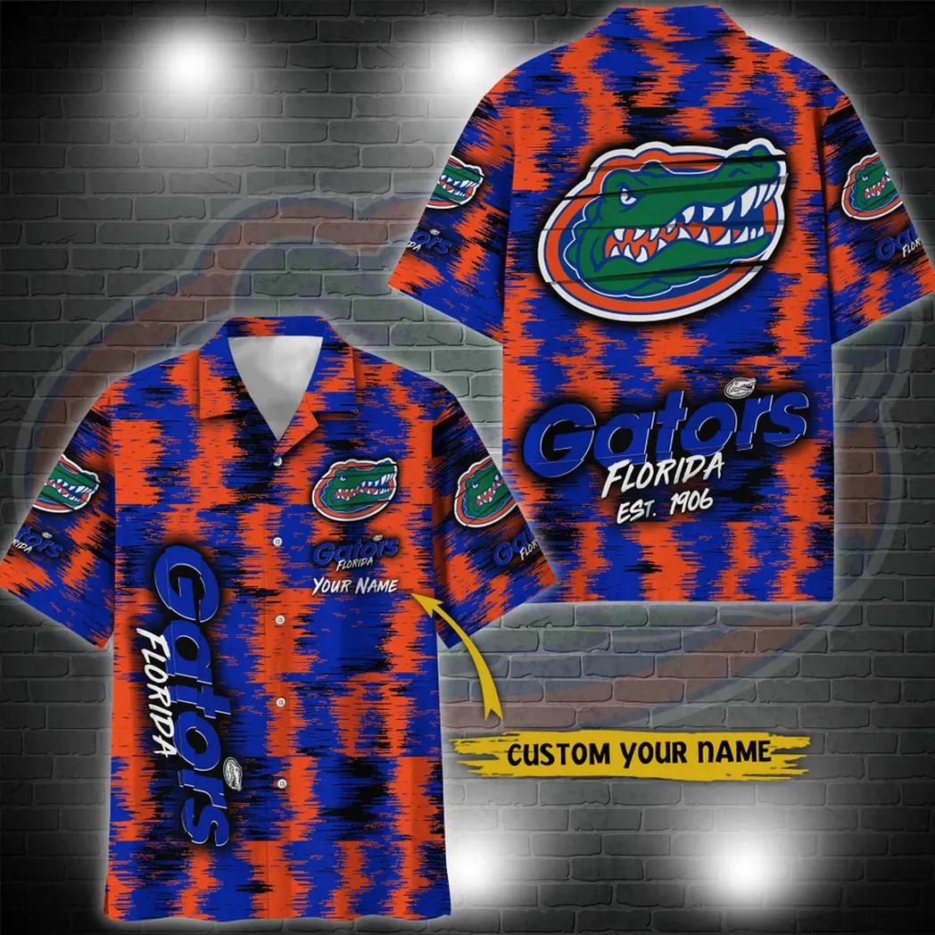 Florida Gators Aloha Hawaiian Shirt Custom Your Name, Ncaa Hawaiian Shirt