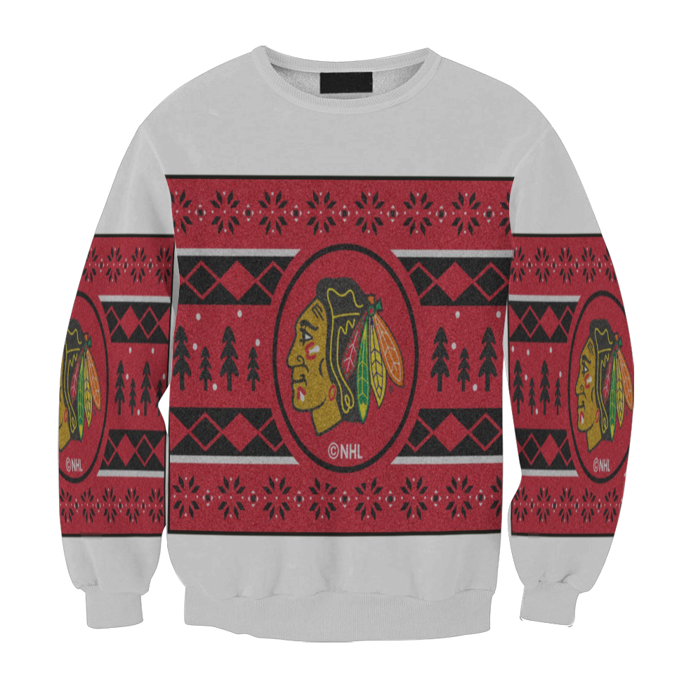 Chicago Blackhawks Emblem Symbol7 Gift For Fan 3D Full Printing Sweatshirt