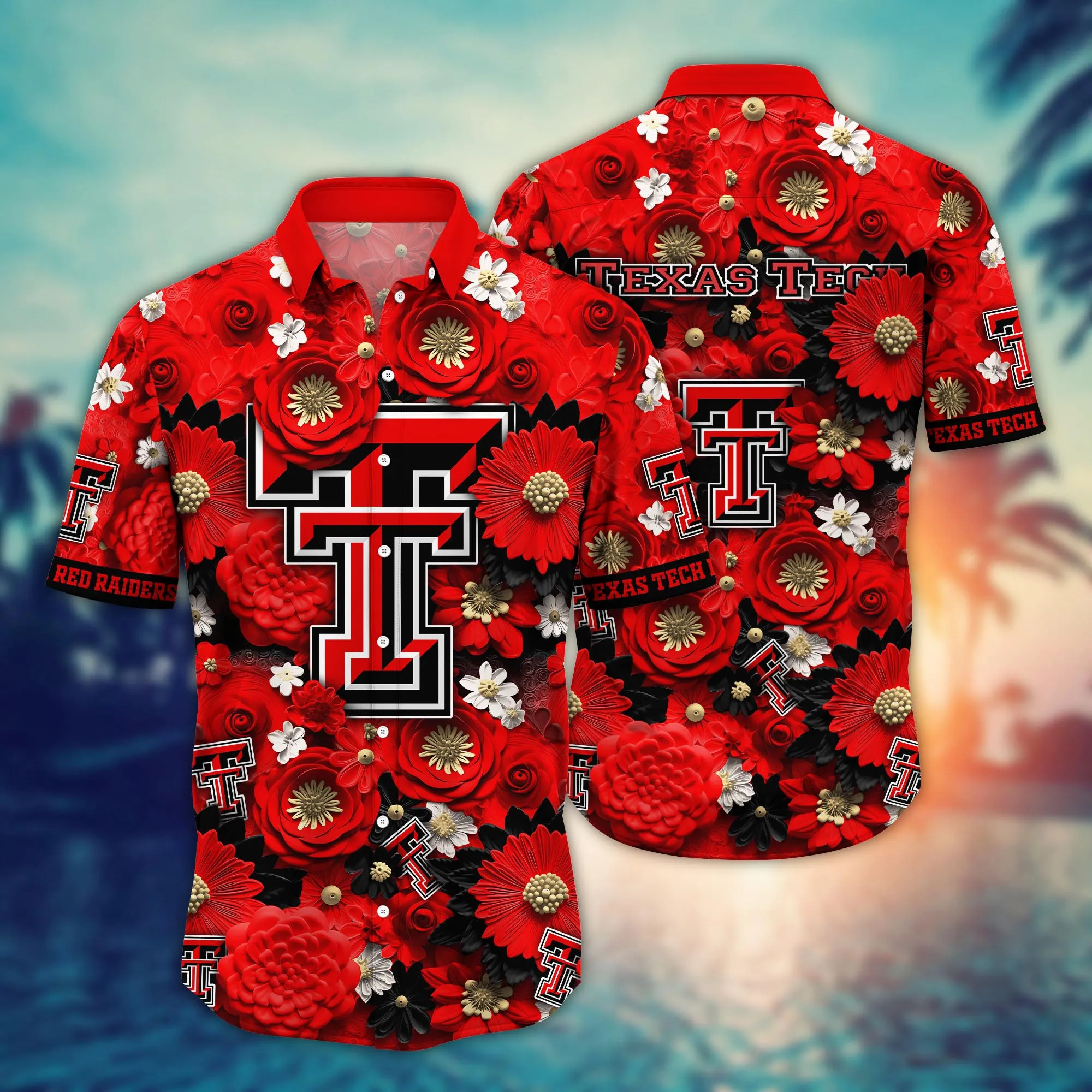 Texas Tech Red Raiders NCCA Hawaiian Shirt Trending For This Summer Customize Shirt Any Team