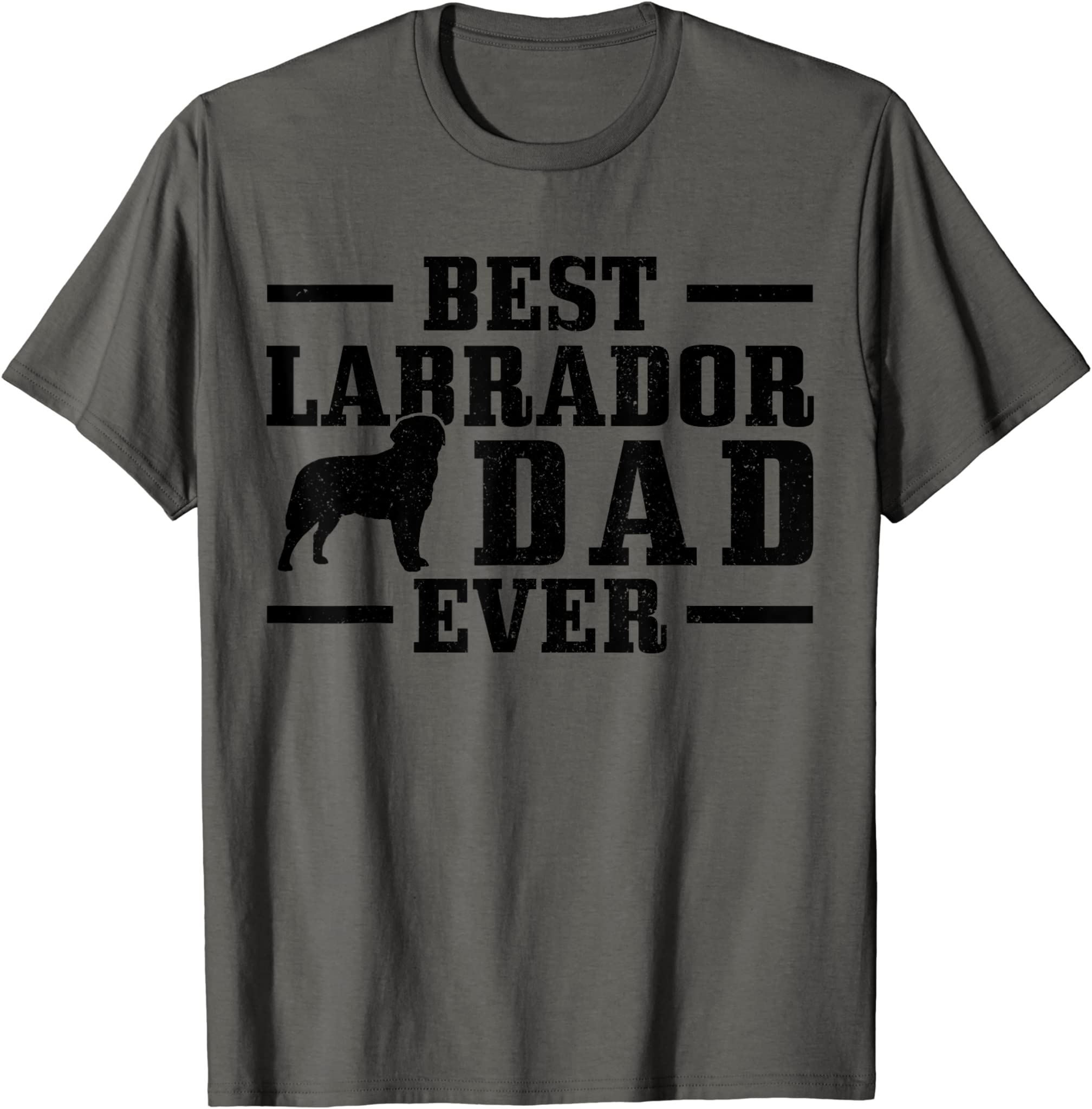 Mens Best Labrador Dad Ever Funny Lab Dog Owner Vintage Labrador T-Shirt