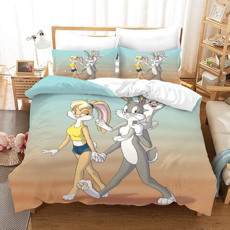 Looney Tunes Bugs Bunny #10 Duvet Cover Quilt Cover Pillowcase Bedding Set Bed Linen Home Bedroom Decor