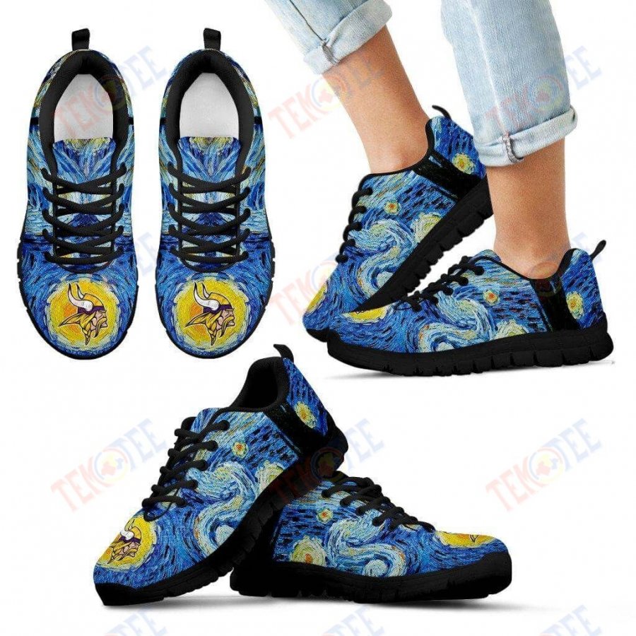 Mens Womens Minnesota Vikings Sneakers Sky Style Art Nigh Exciting Running Shoes For Men Women TDT202