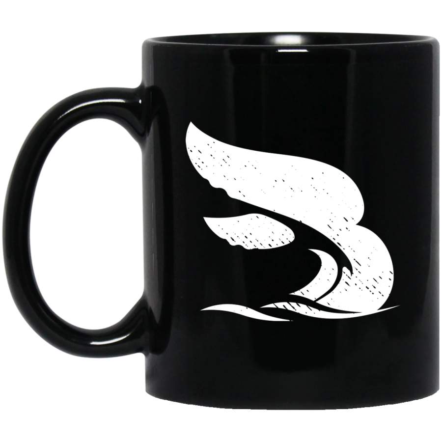 Whale Design Mug 11 oz 15 oz Black Mug