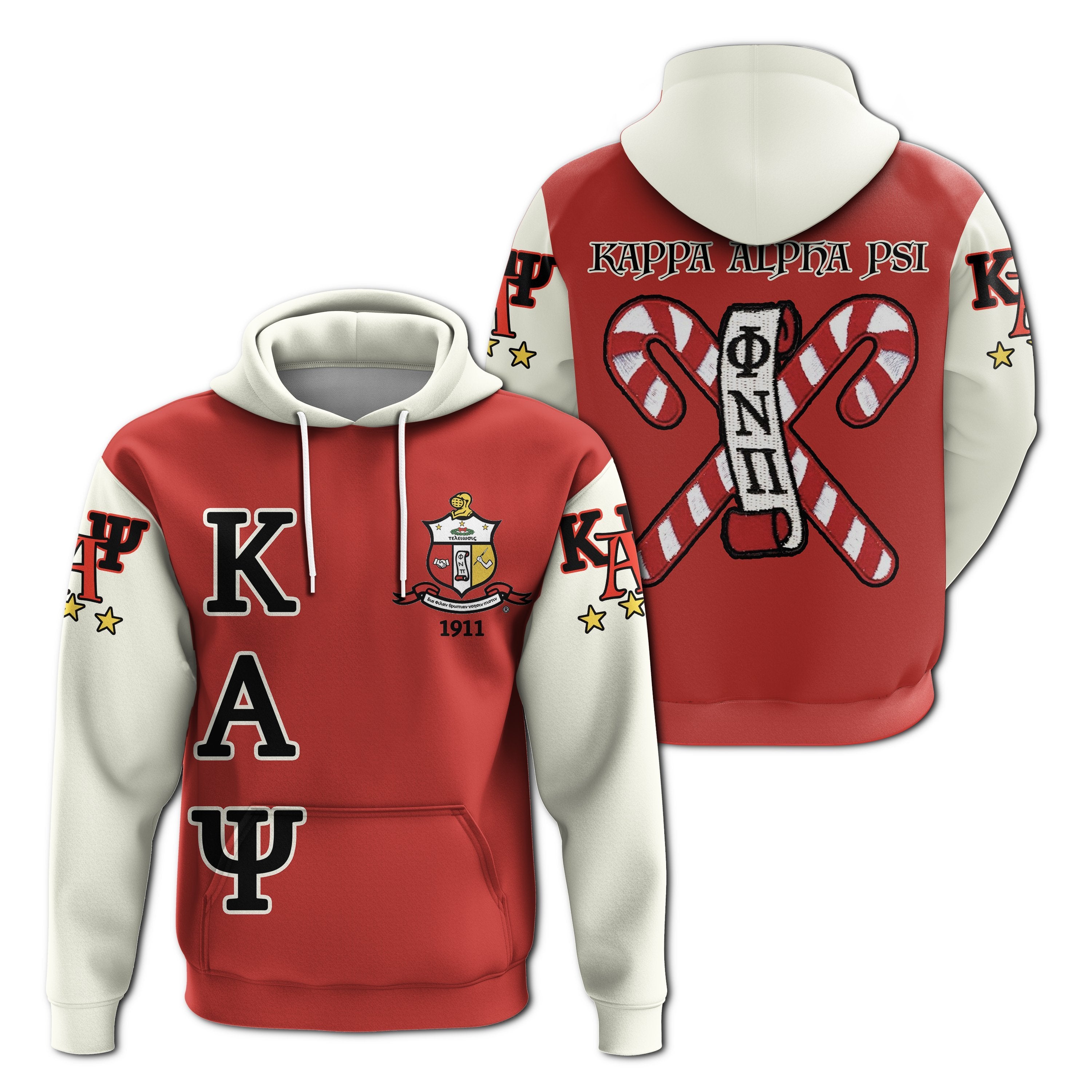 Kappa Alpha Psi Hoodie – Candy Cane Patch – Lt20