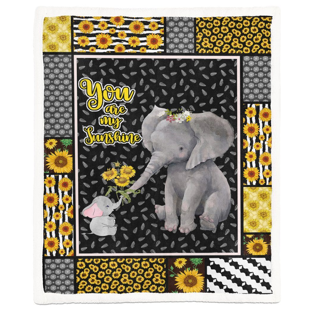 Gearhumans 3D Elephant Mom Mothers Day Gift Custom Blanket