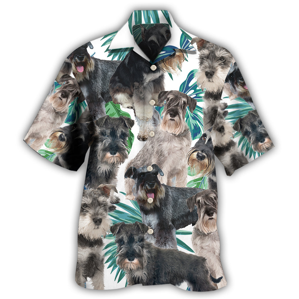 Schnauzer Dog Tropical Leaf Hawaii Shirt Ha68614