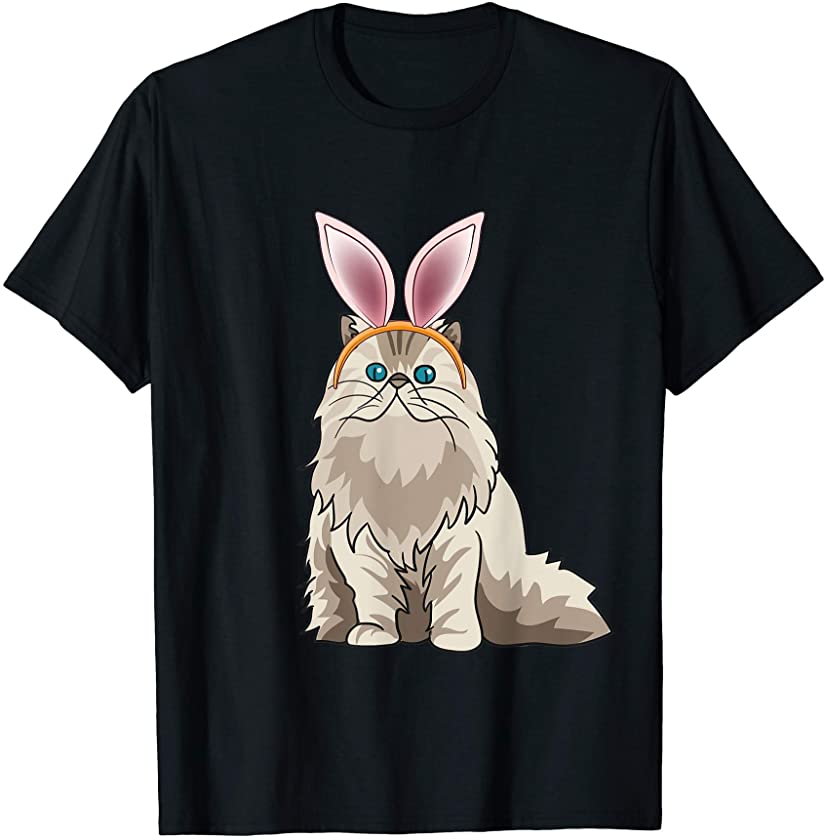 Cute Kitty wearing Bunny Ears Easter T-Shirt