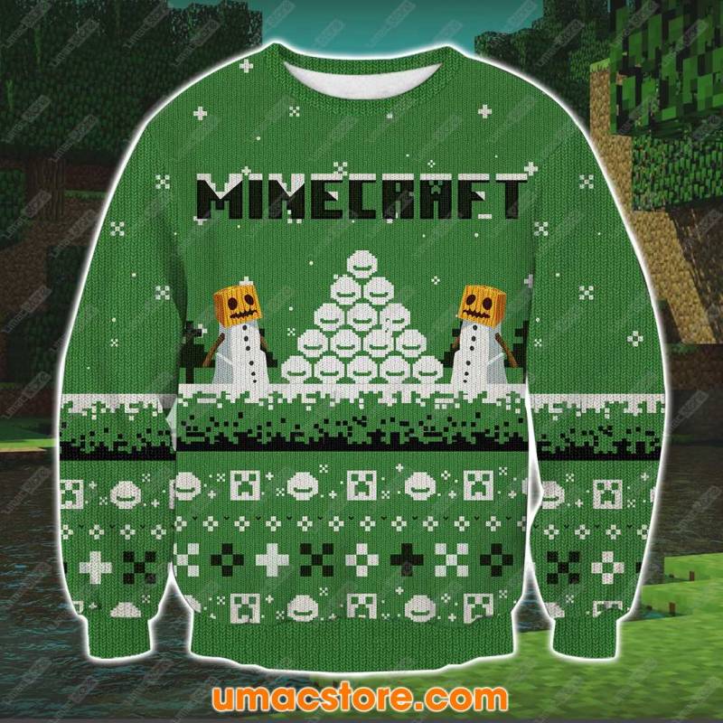 Minecraft 3D Print Ugly Christmas Sweatshirt T-Shirt