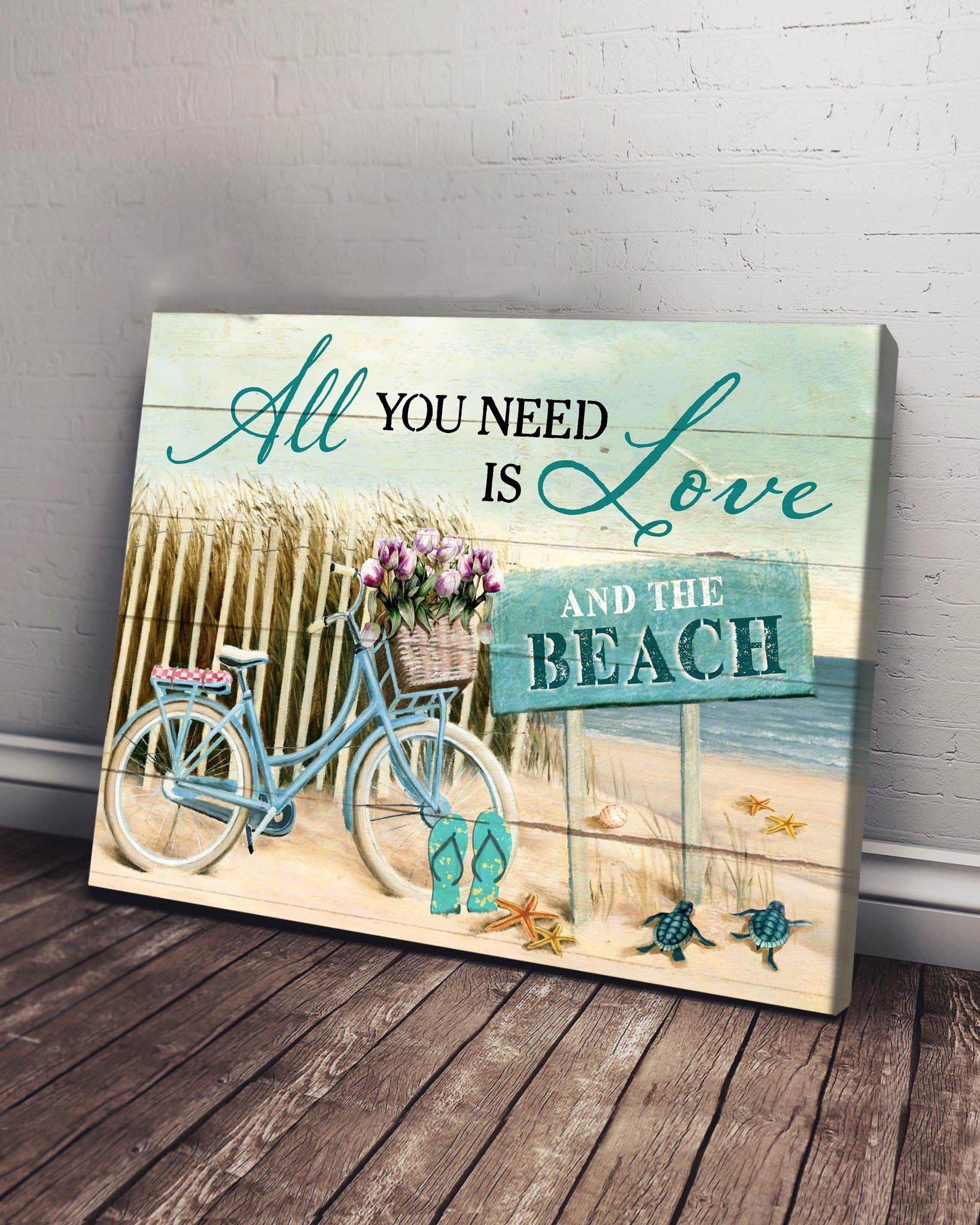 Beach Ocean All You Need Premium Canvas Wall Art