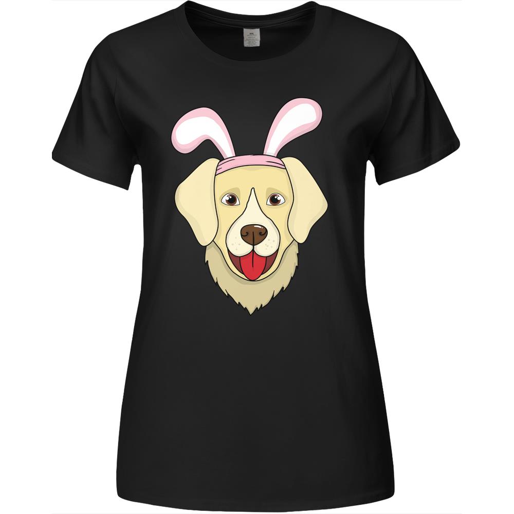 Cute Easter Labrador Dog Bunny Ears Rabbit Premium Womens Tshirts