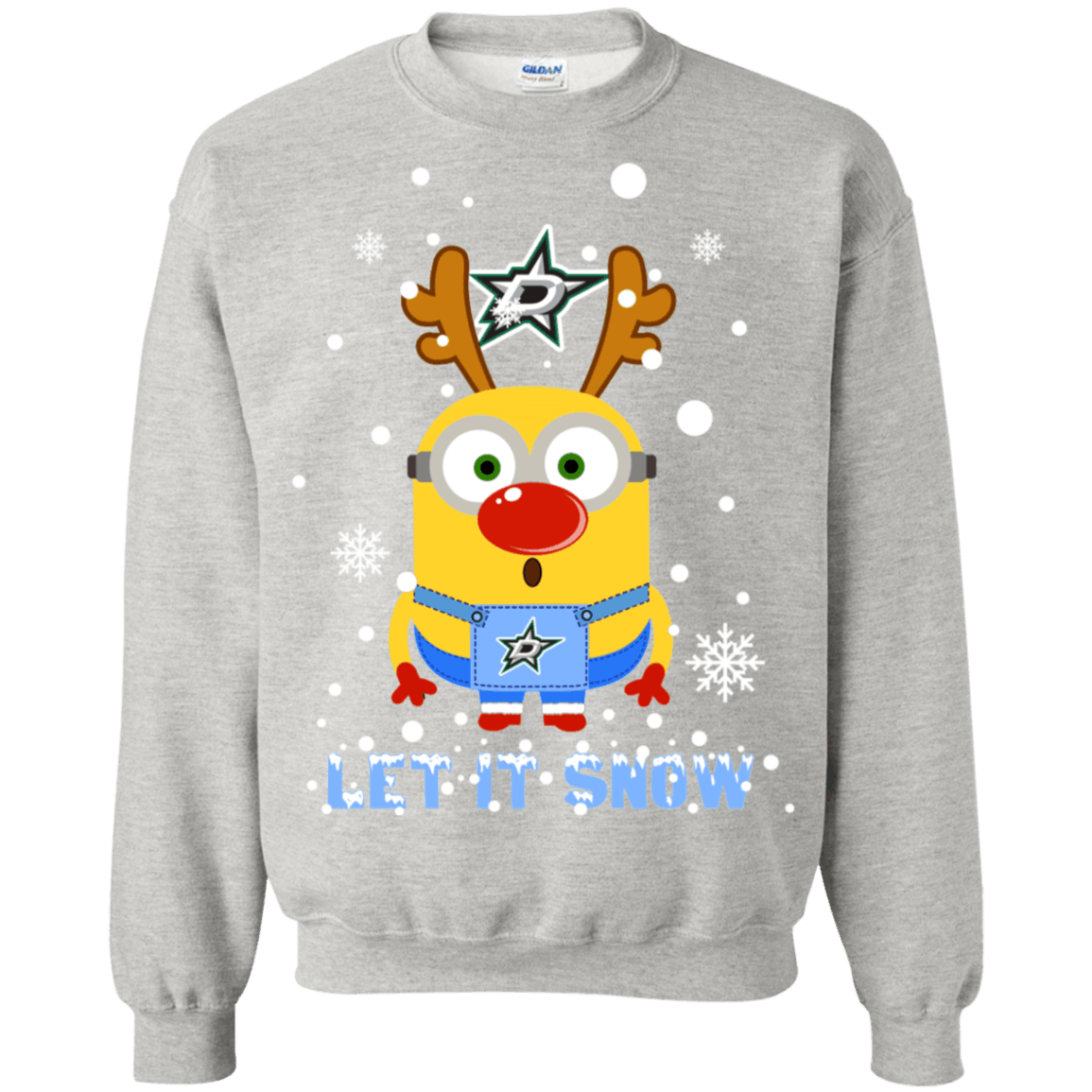 Buy Minion Dallas Stars Ugly Christmas Sweaters Let It Snow Sweatshirt