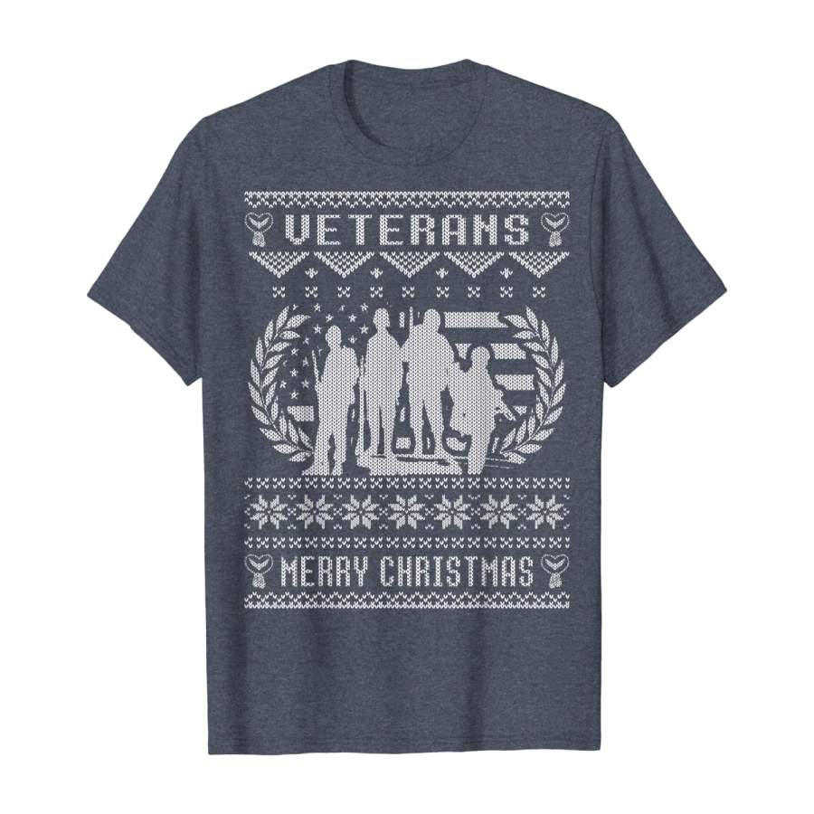 Veterans Merry Christmas Ugly Christmas Style T-Shirt Christmas Gift Ideas