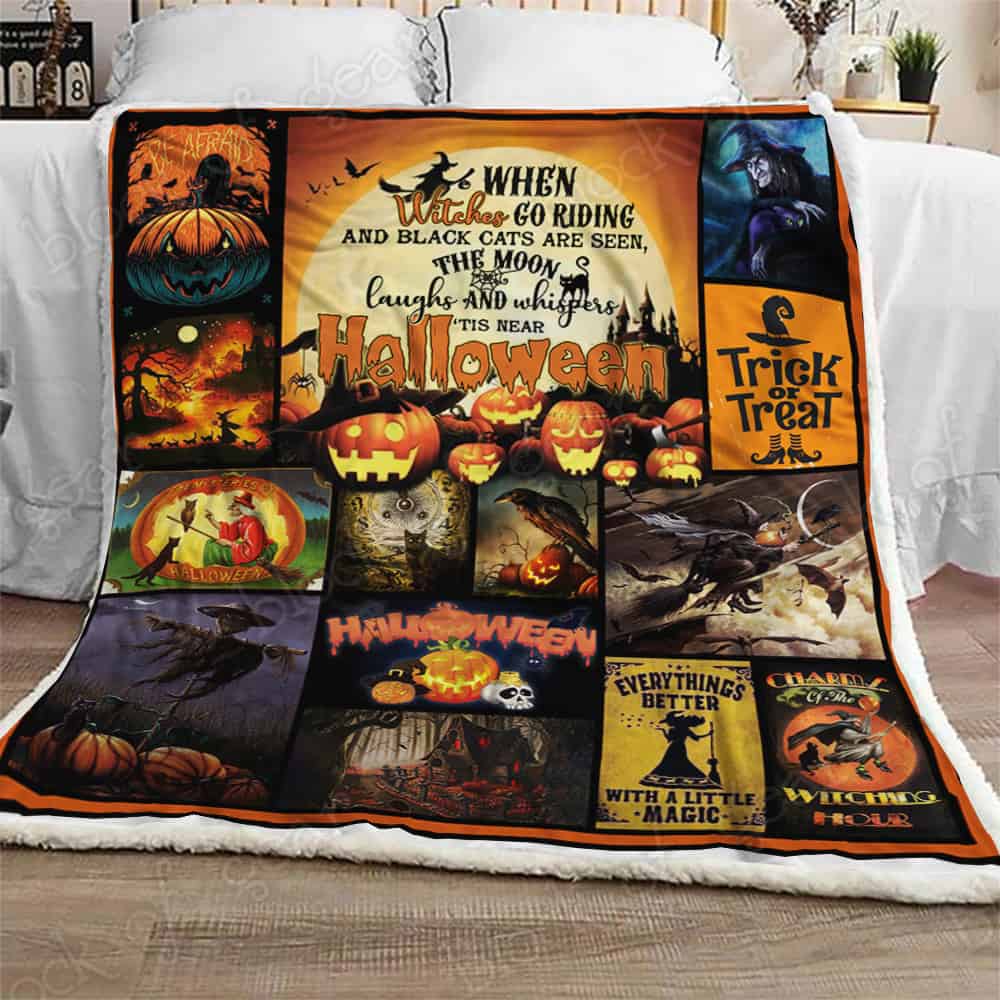 Halloween Witch Sofa Throw Blanket