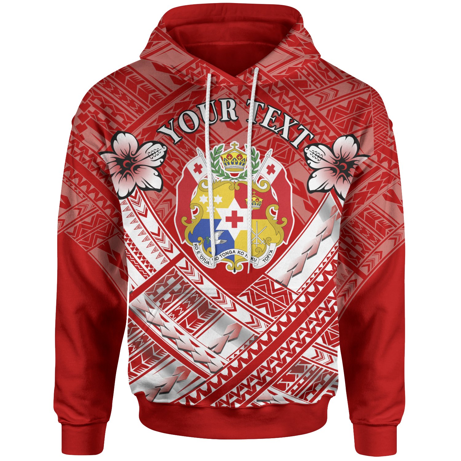 Tonga Custom Personalised Hoodie – Tonga Flag Camisole Hibiscus Style – BN18