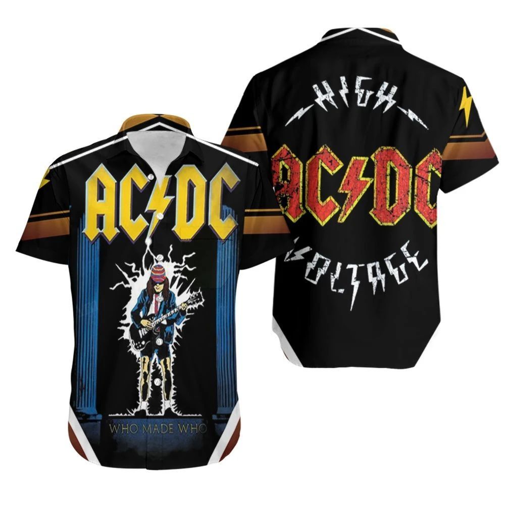 Acdc Who Made Who Hawaiian Shirt Beach Set