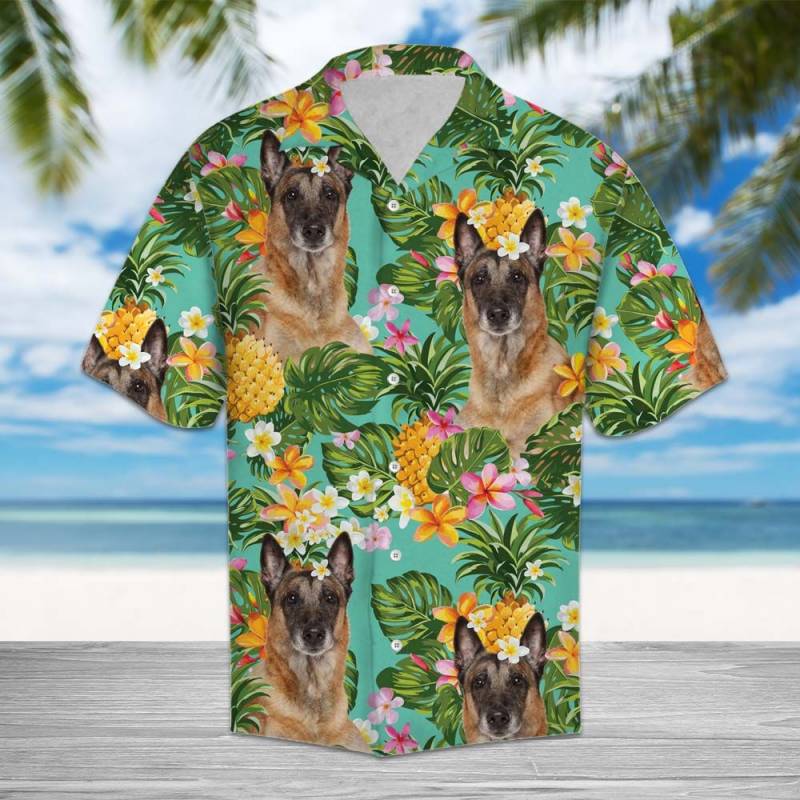 Tropical Pineapple Belgian Malinois Hawaiian Shirt Ha107187