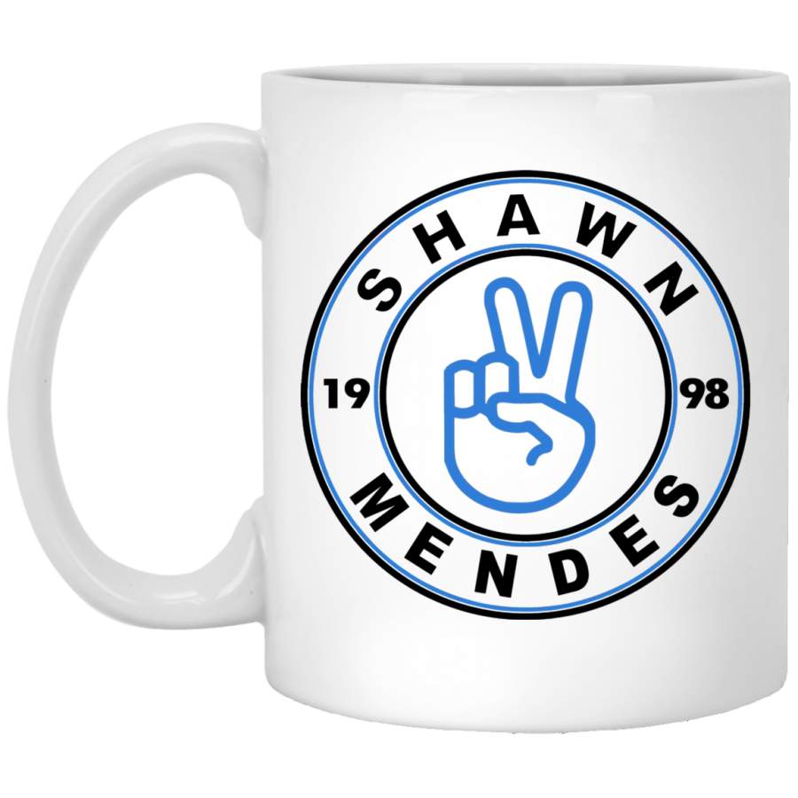 JIN TENG Shawn Pattern Mendes 11 oz. White Mug