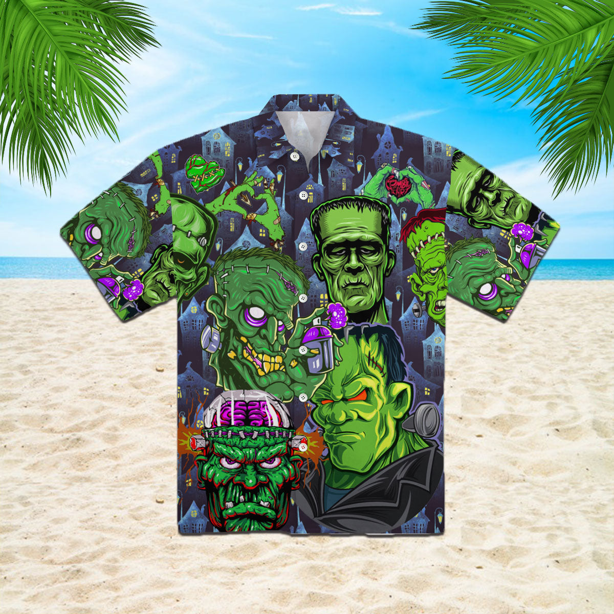 Oragontee The Heart Of Frankenstein Halloween Hawaiian Shirt | For Men & Women | Adult | Wt1140