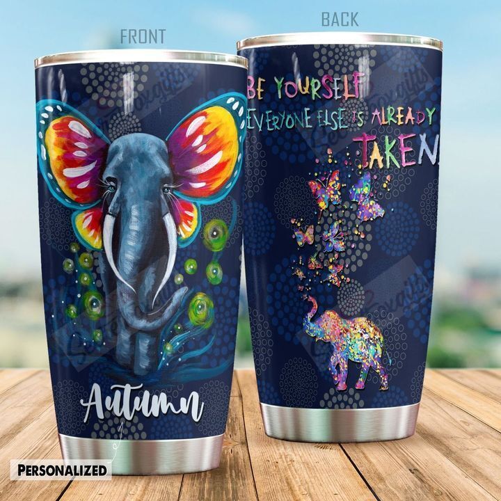 Personalized Elephant Yq1501543Cl Stainless Steel Tumbler Travel Customize Name, Text, Number, Image