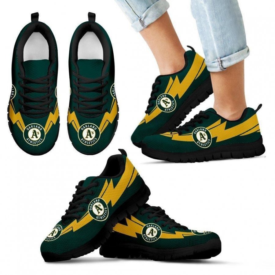 Three Amazing Good Line Charming Logo Oakland Athletics Sneakers #566