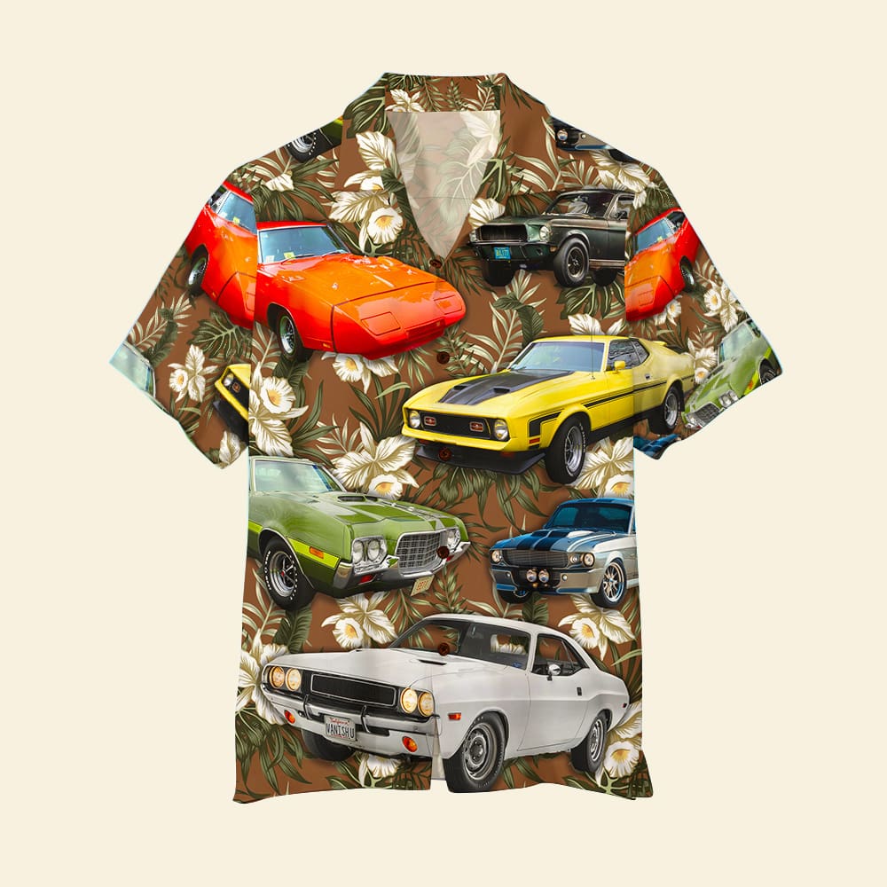 Muscle Car Hawaii Shirt Cars With Floral Pattern Ha67940