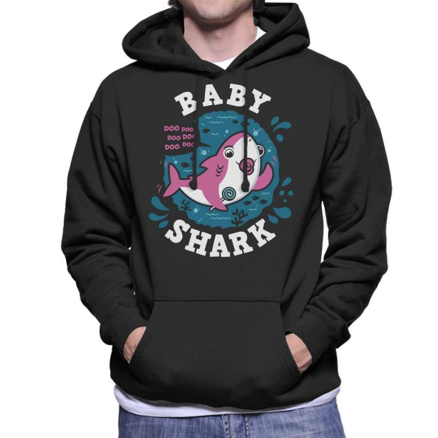 Baby Shark Family Girl Pacifier Men’s Hooded Sweatshirt