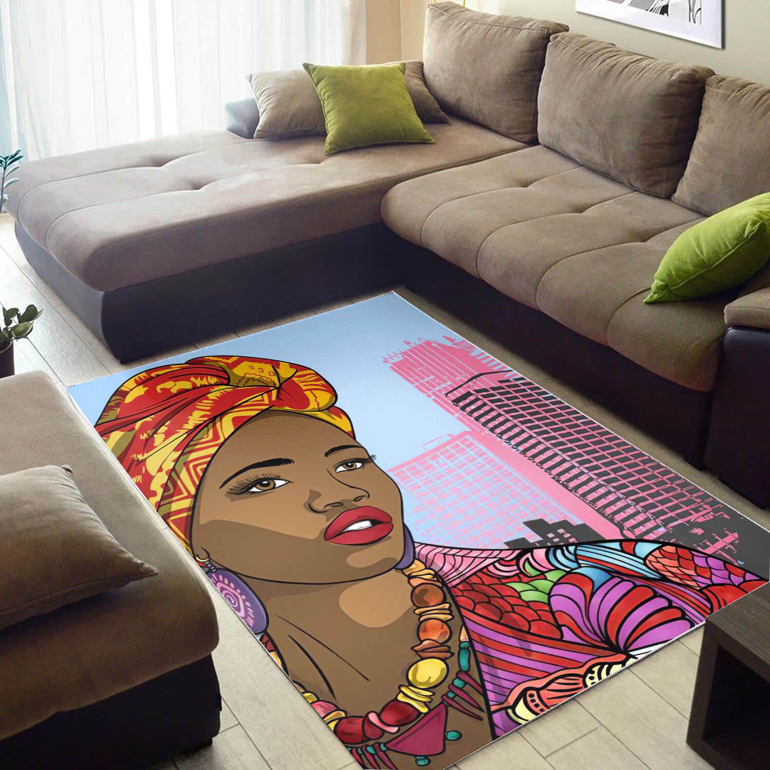 African American Rugs Pretty Afro American Girl African Design Floor Rug Afrocentric Living Room Ideas WBG16154