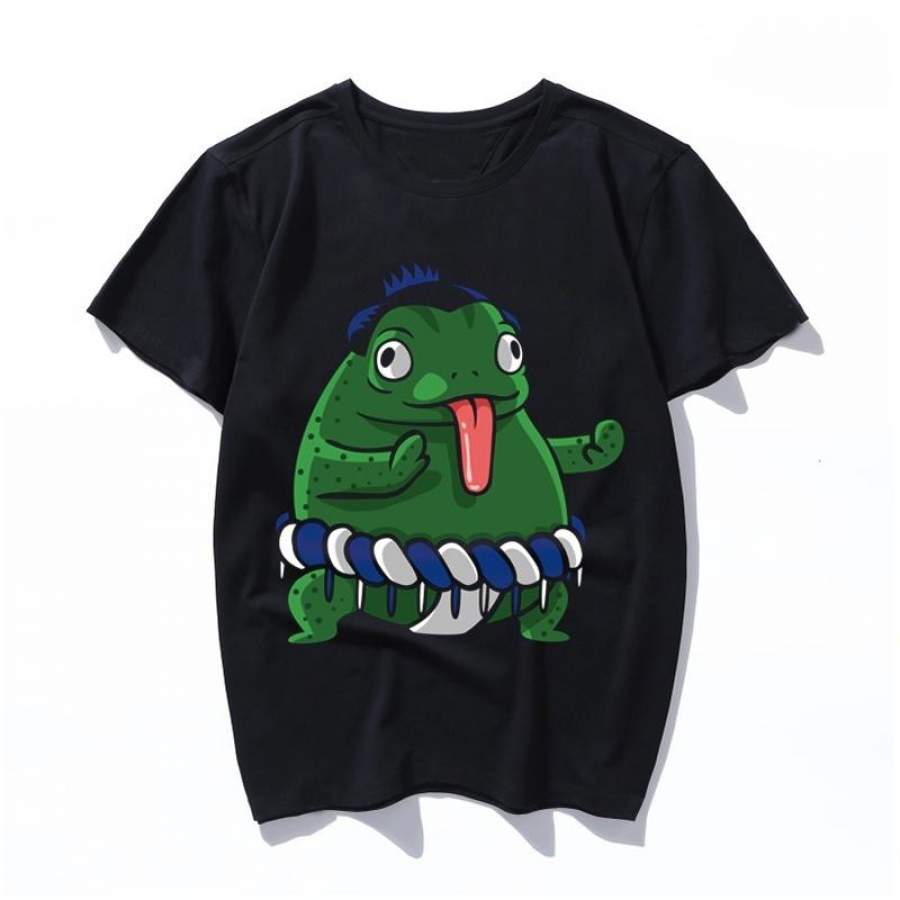 sumo frog t shirt women men hip hop tops new funny fashion tshirt harajuku ulzzang 90s streetwear t-shirt Casual female male