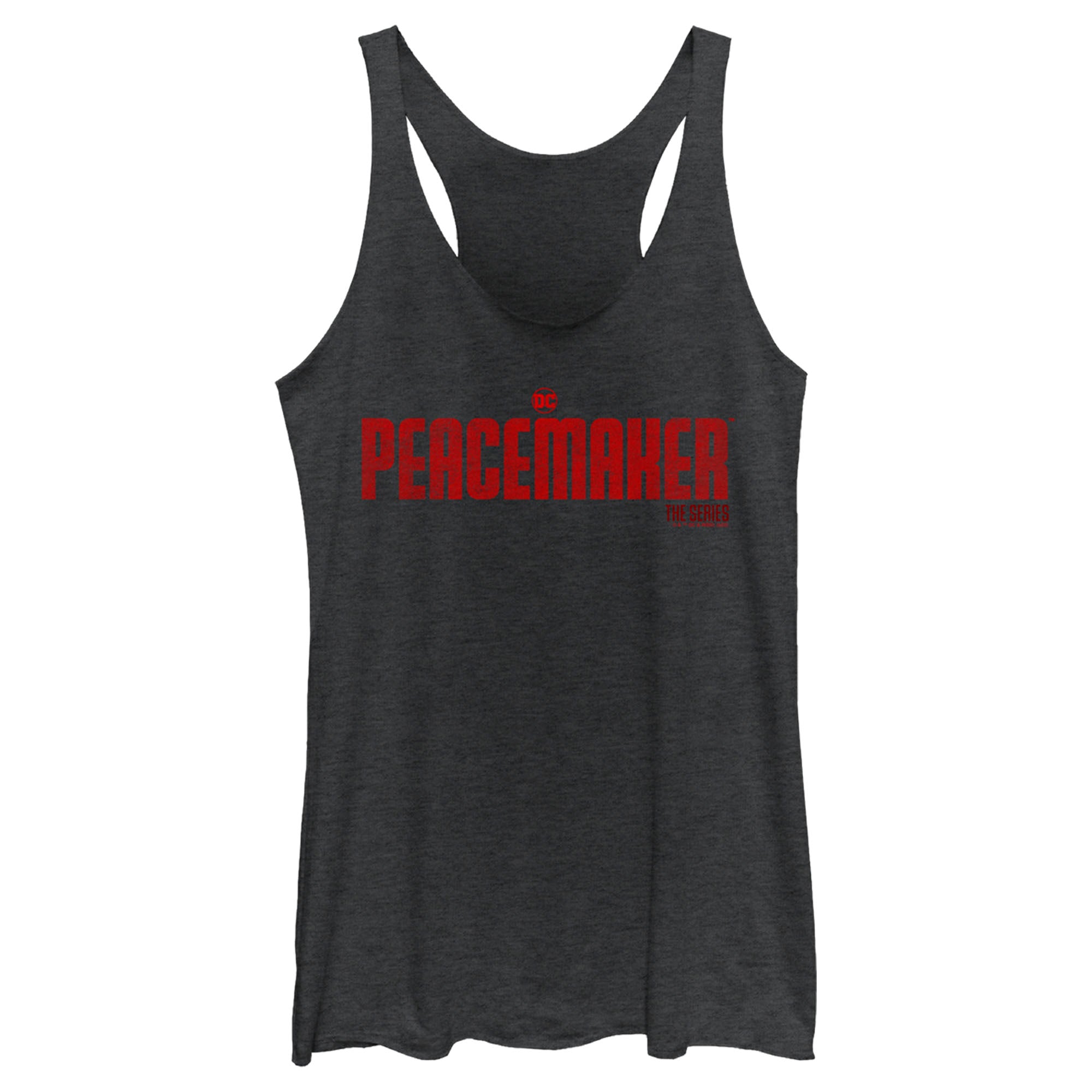 Women’S Peacemaker Red Distressed Logo Racerback Tank Top