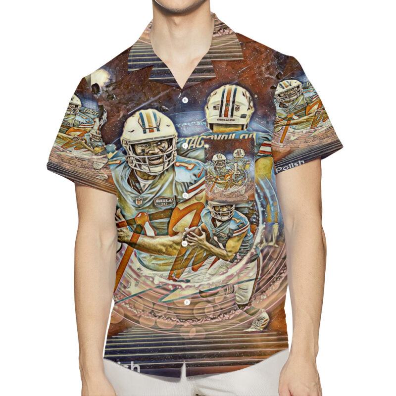 Miami Dolphins Tua Tagovailoa3 3D All Over Print Summer Beach Hawaiian Shirt With Pocket