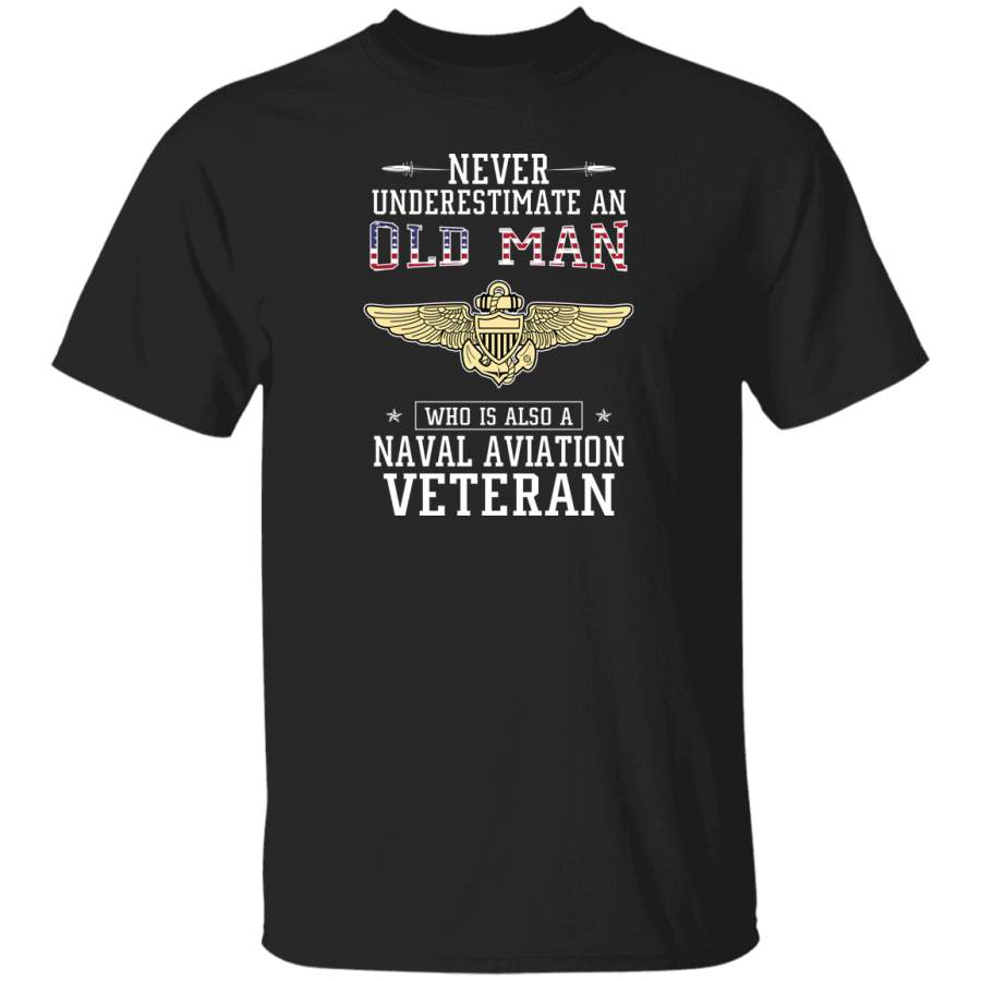 Never Underestimate a Naval Aviation Veteran T-Shirt Veterans Day Christmas Gift Mug