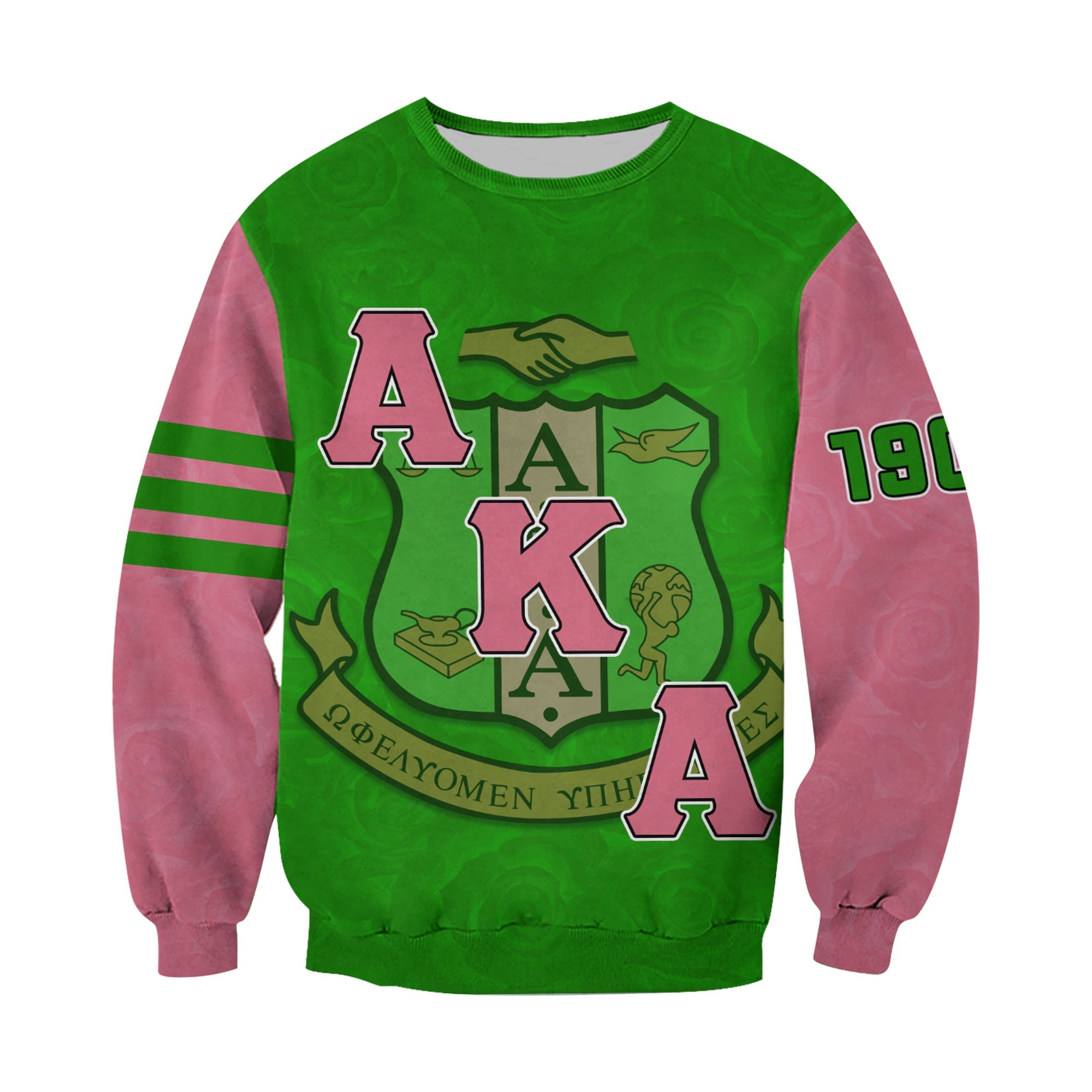 Alpha Kappa Alpha 1908 Akas Sweatshirt Pink Tea Rose