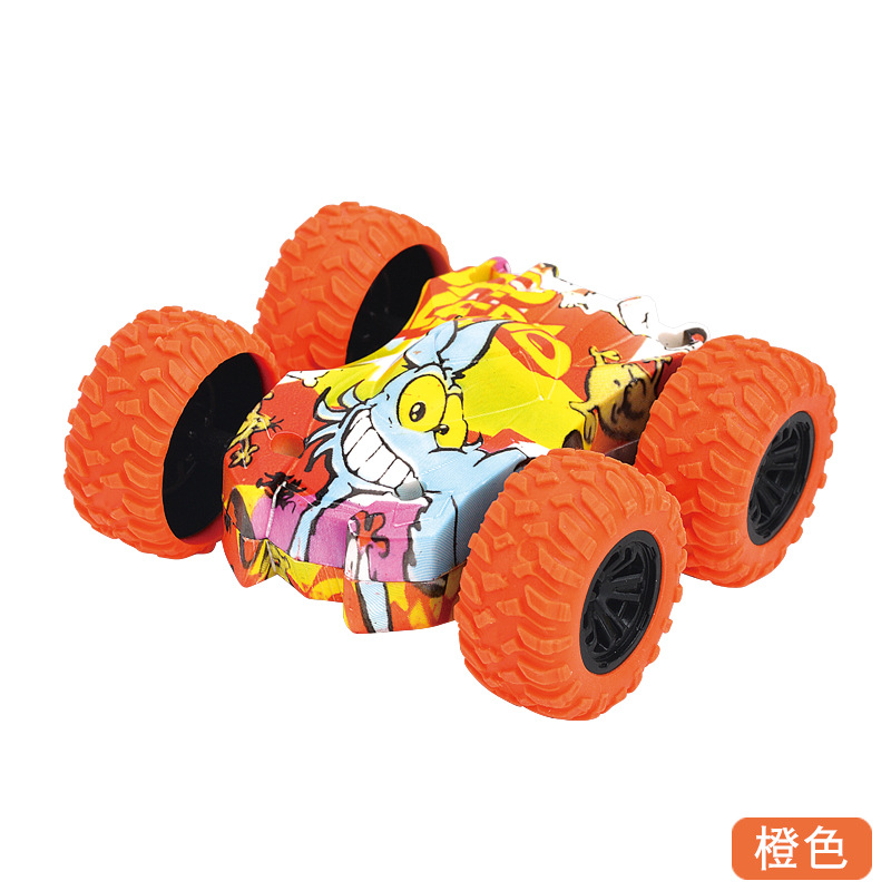 Fun Double-Side Vehicle Inertia Safety Crashworthiness and Fall Resistance Shatter-Proof Model for Kids Boy Toy Car alx