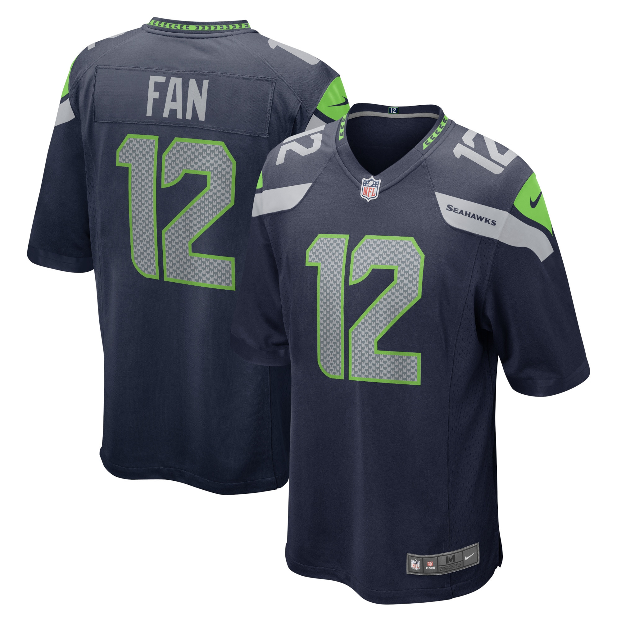 12th Fan Seattle Seahawks Game Team Jersey – College Navy NFL