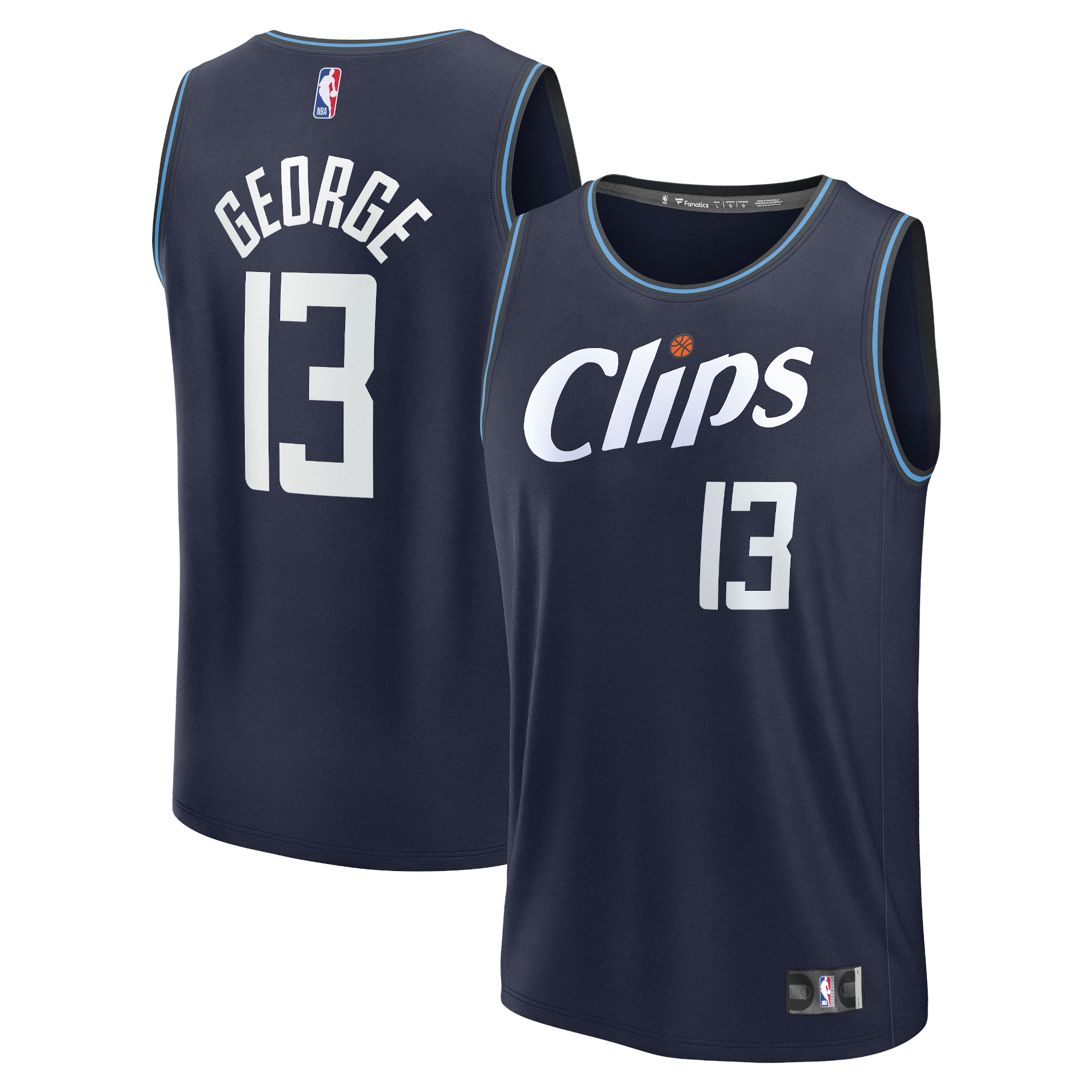 Paul George LA Clippers Branded Fast Break Jersey – Navy – City Edition