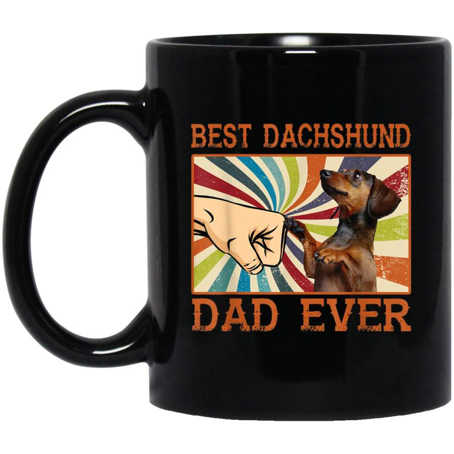 Best Dachshund Dad Ever Retro Vintage Gift Mug