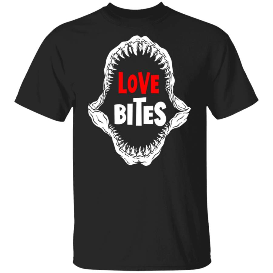 Valentine Shark Shirt Love Bites Cute Valentine’s Day Shark Lover Valentine Kids Gifts T-Shirt