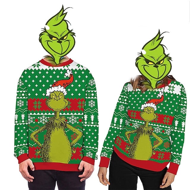 The Grinch Christmas 3D Ugly Thicken Sweaters Gingri32