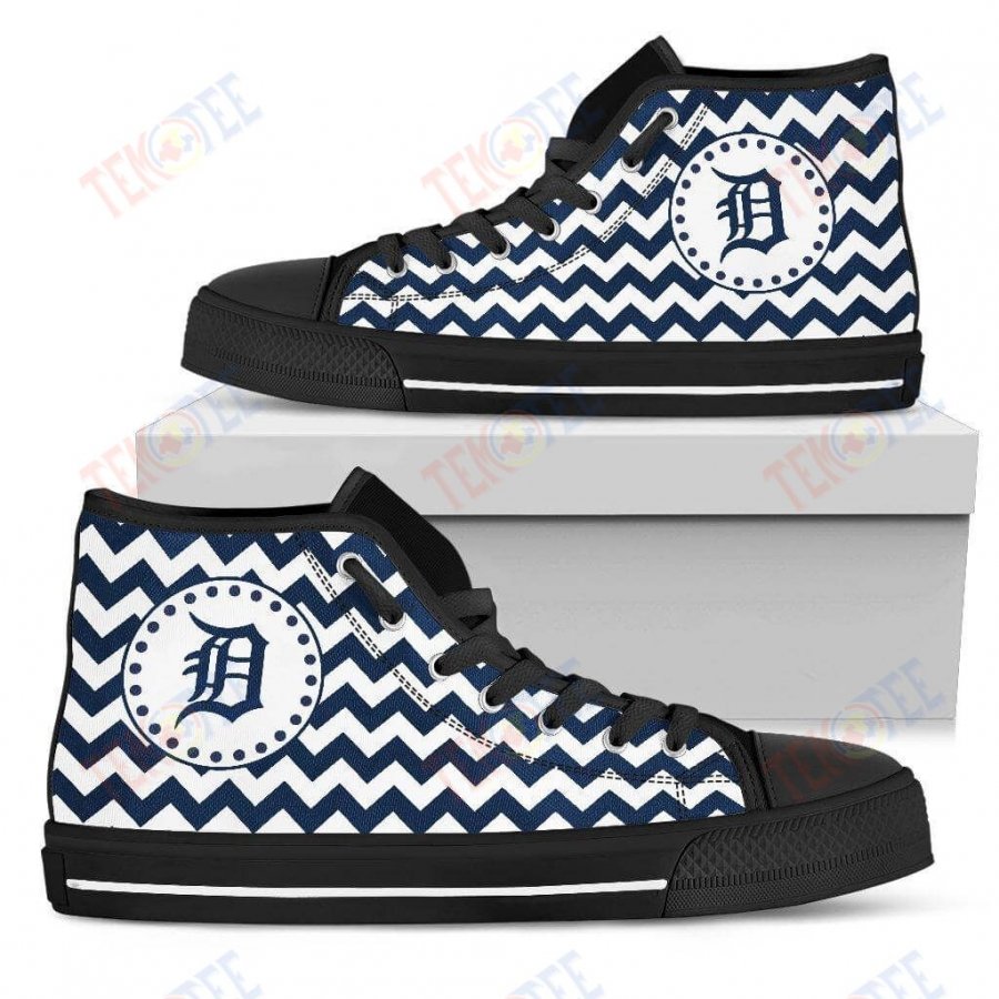 Mens Womens Detroit Tigers High Top Shoes Chevron Broncos 3D Printable TMT918