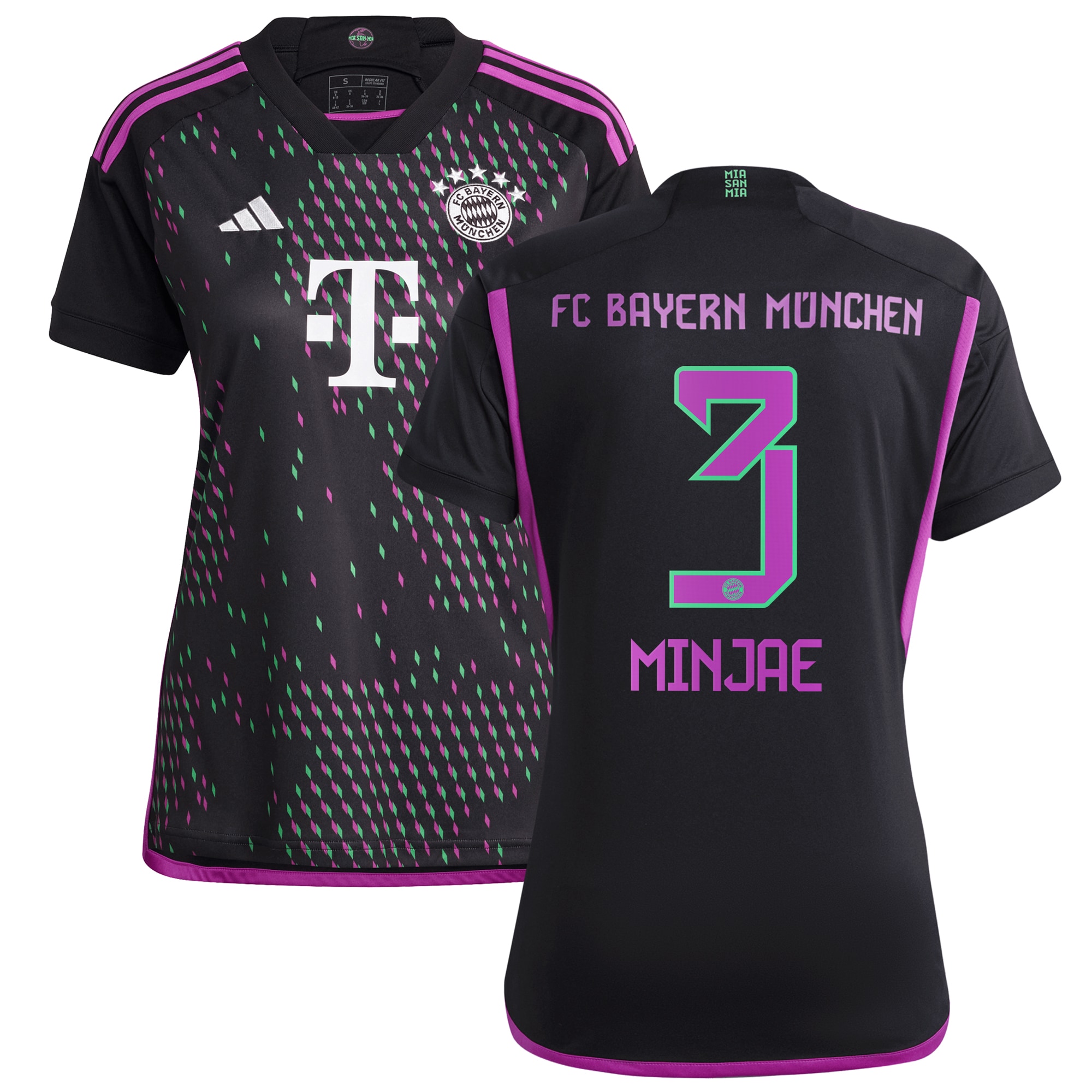 Kim Min-jae Bayern Munich Women's 2023/24 Away Replica Player Jersey – Black