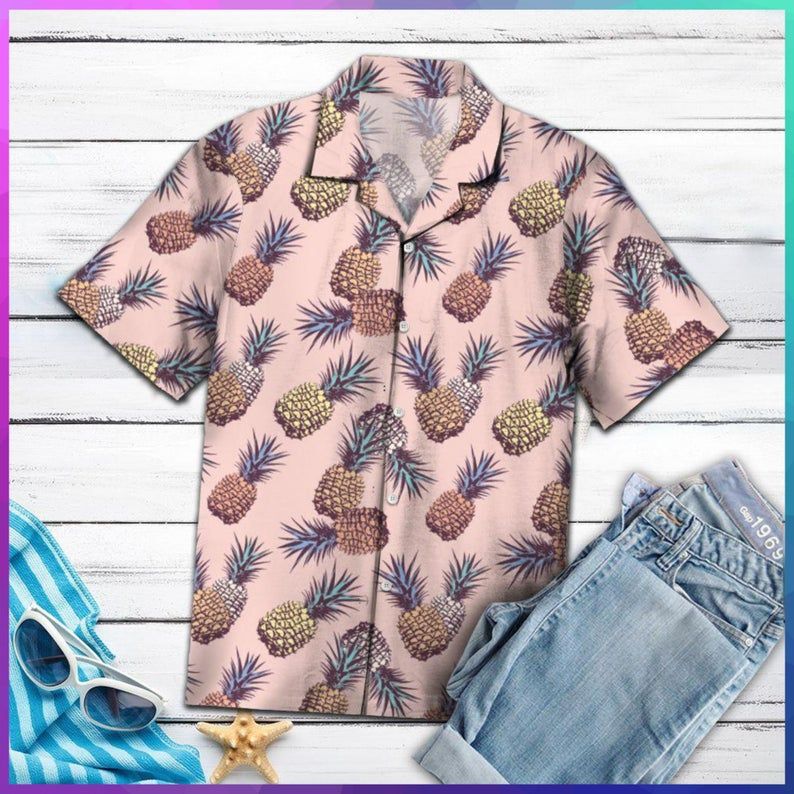 Pineapple Multicolor Amazing Design Hawaii Shirt Ha36337